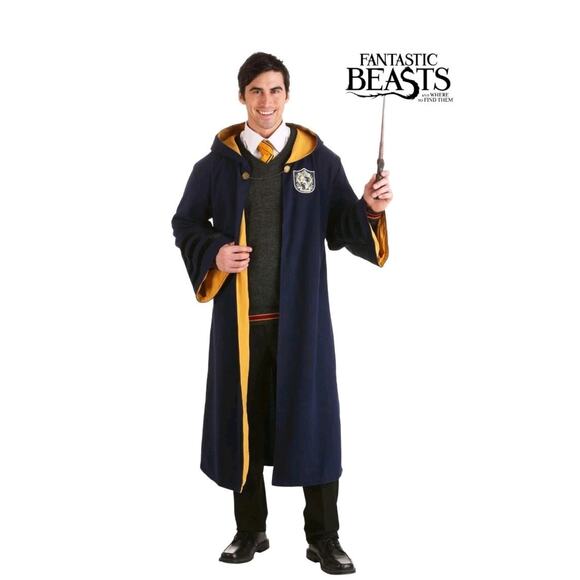 US Harry Potter Hogwarts Hufflepuff Magical Licensed Costume Outfit O/S NEW! - Picture 1 of 9